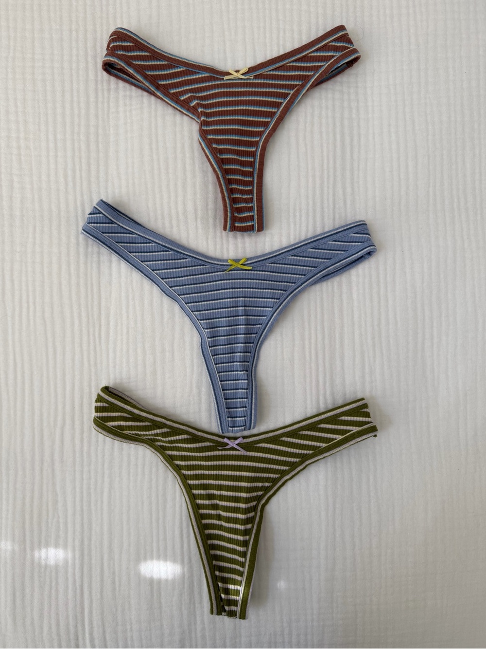 NWOT aerie superchill cotton rib thong 3 pack